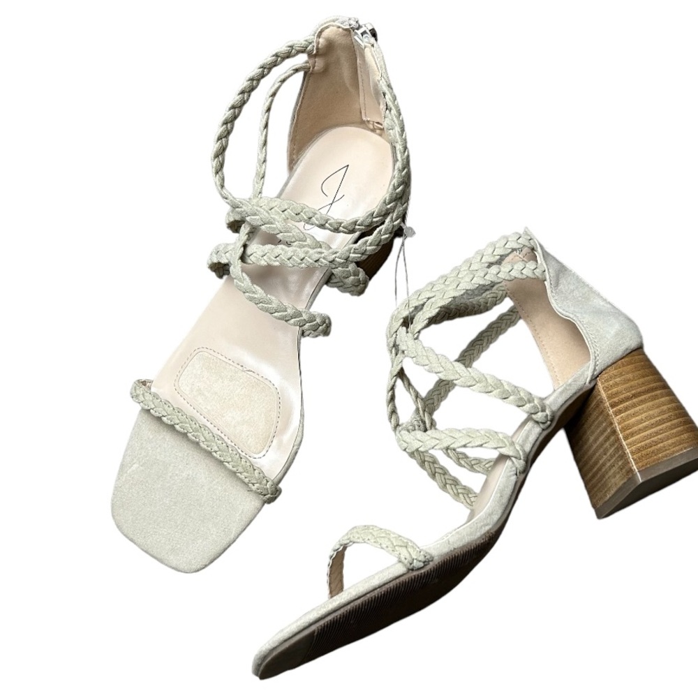 Joie Felini Braided Strappy Heeled Sandals In Taupe Size 8.5 NWT Brand New NoBox